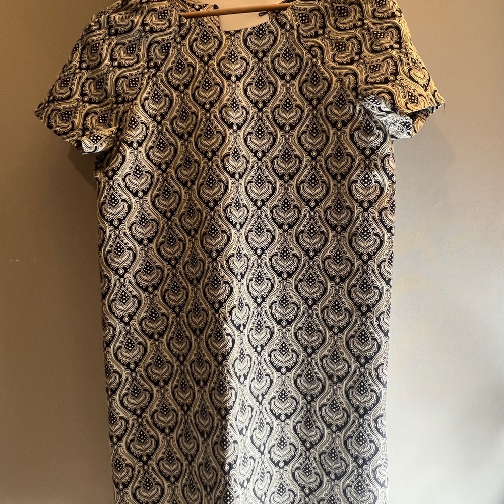 Zara Black and White Paisley Midi Dress
